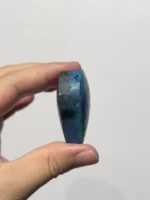 碧心凝翠天然藍銅礦共生孔雀石愛心側面
