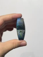 碧心凝翠天然藍銅礦共生孔雀石愛心透光效果