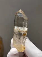 天然水膽閃靈原石 側面觀察晶體紋理