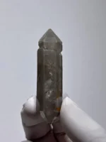 天然灰閃靈原石 灰色素描紋理 側面