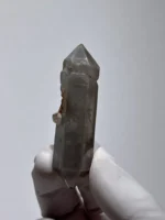 天然灰閃靈原石 灰色素描紋理 背面