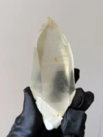 天然喜馬水晶共生黑髮原石 82g 手術刀型正面