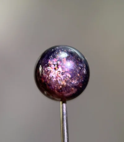 天然堇青石單珠12.1mm 側面晶體紋理