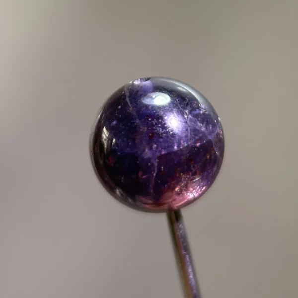 天然堇青石單珠12.1mm 微距彩虹內含物