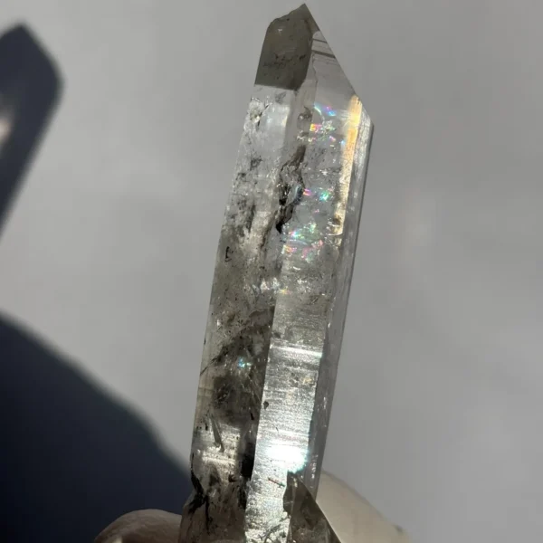 天然金口河水晶原石 自然晶面 側面