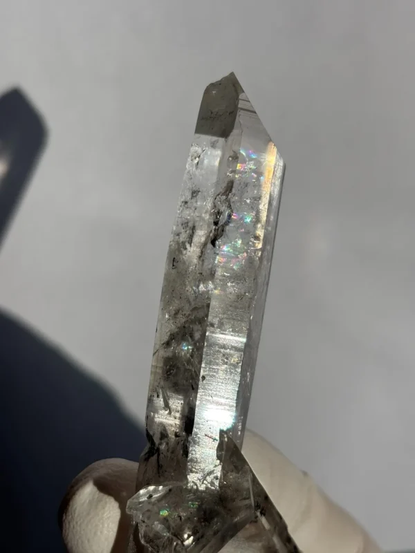 天然金口河水晶原石 自然晶面 側面