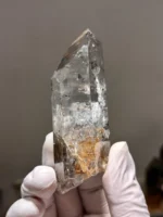 天然金口河水晶原石 冰裂晶體正面