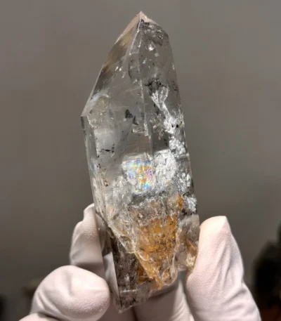 天然金口河水晶原石 側面生長紋理