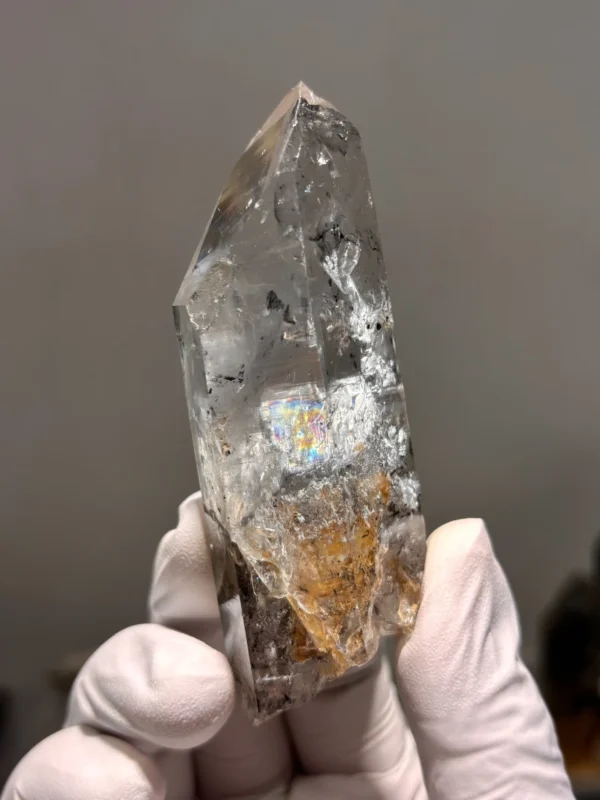 天然金口河水晶原石 側面生長紋理
