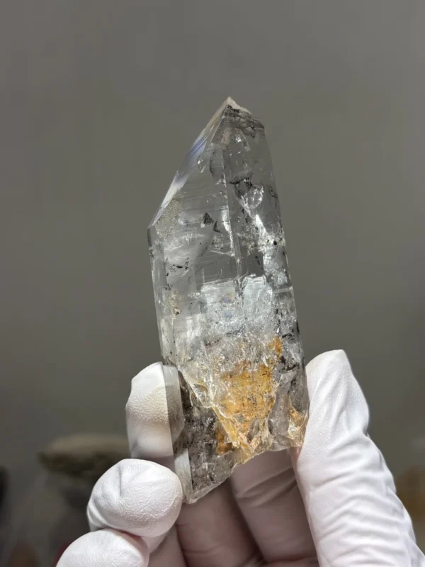 天然金口河水晶原石 背面自然礦缺