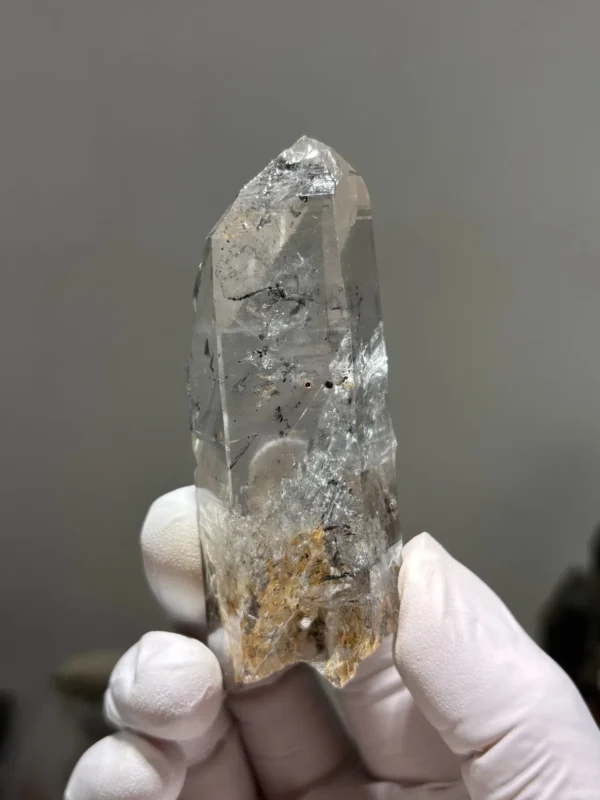 天然金口河水晶原石 透光彩虹光暈