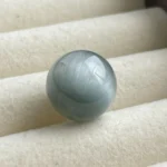 天然兔毛單珠深海藍色系13.4mm側面貓眼效果