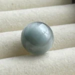 天然兔毛單珠深海藍色系13.4mm背面貓眼未連線