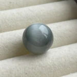 天然兔毛單珠深海藍色系13.4mm透光顯示沙眼細節