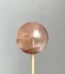 天然兔毛單珠 17.4mm 髒橘粉色卷毛側面