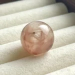 天然兔毛單珠 17.4mm 內部兔毛炸花細節