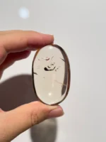 天然茶晶把玩正面紋理