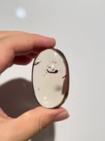 天然茶晶把玩側面光澤