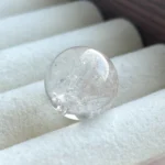 天然黃幽靈單珠12.8mm 細節沙眼與冰裂