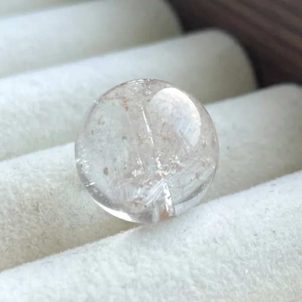 天然黃幽靈單珠12.8mm 整體造型圓潤