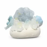 天然天青石mini豆丁水晶擺件側面，蝴蝶飾品